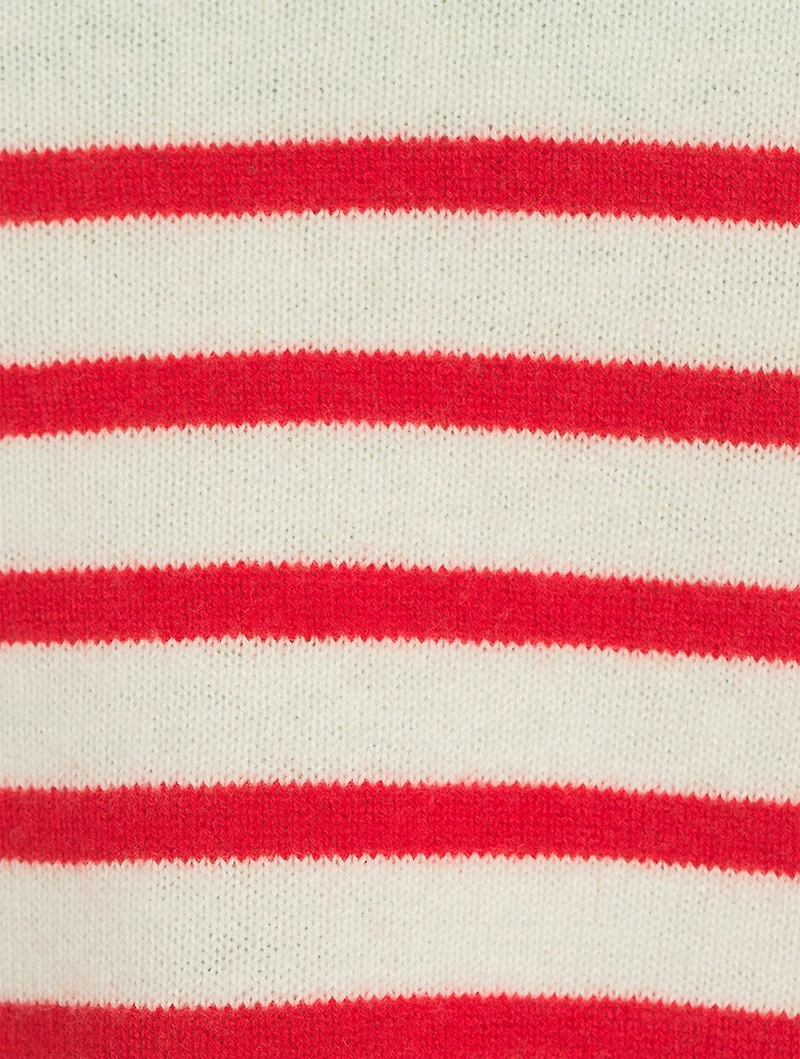Stripe Jacquard Wool And Cashmere Sweater