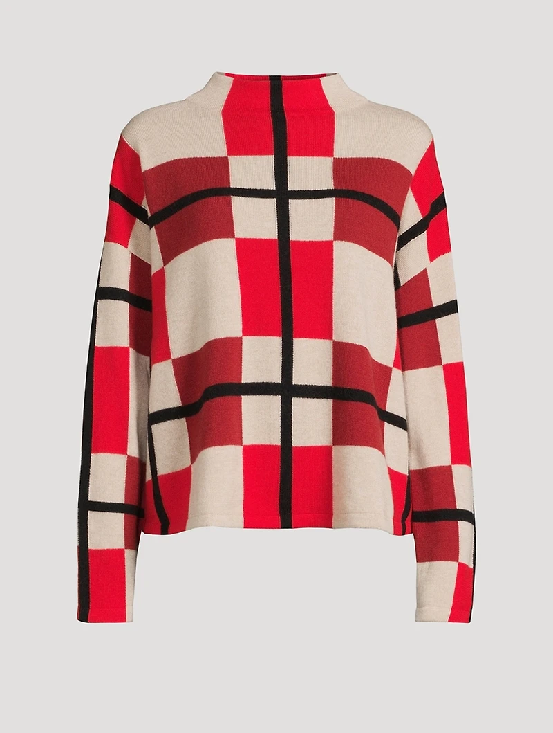 Intarsia Mockneck Sweater