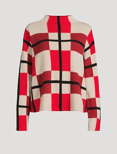 Intarsia Mockneck Sweater