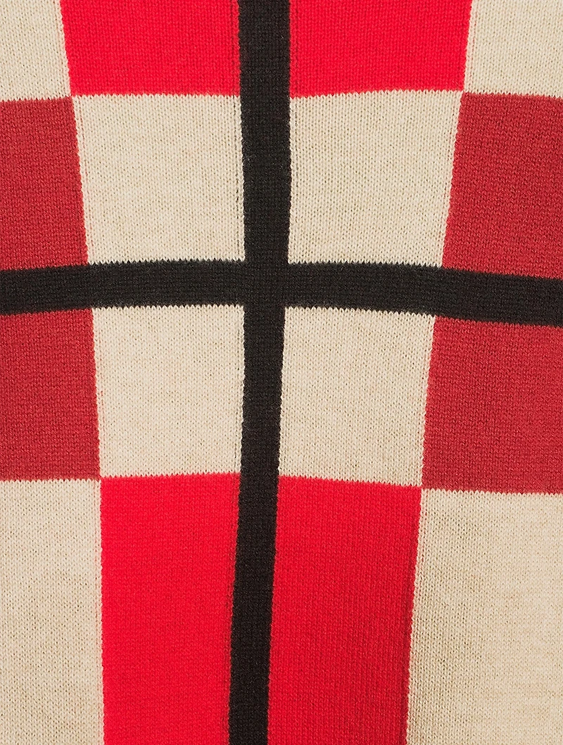 Intarsia Mockneck Sweater