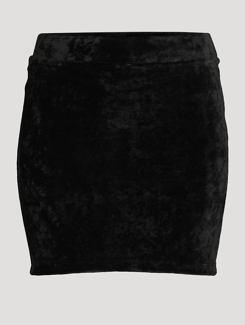 Velvet Mini Skirt