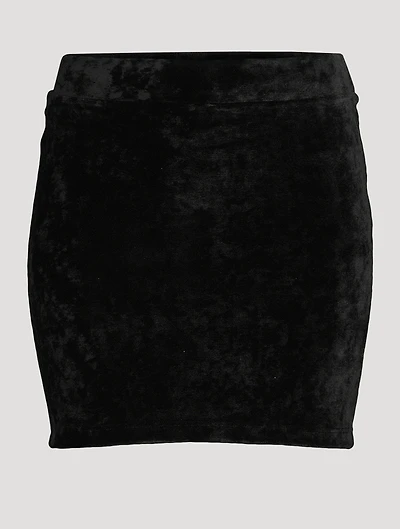 Velvet Mini Skirt