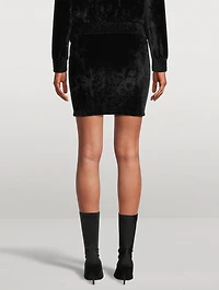 Velvet Mini Skirt