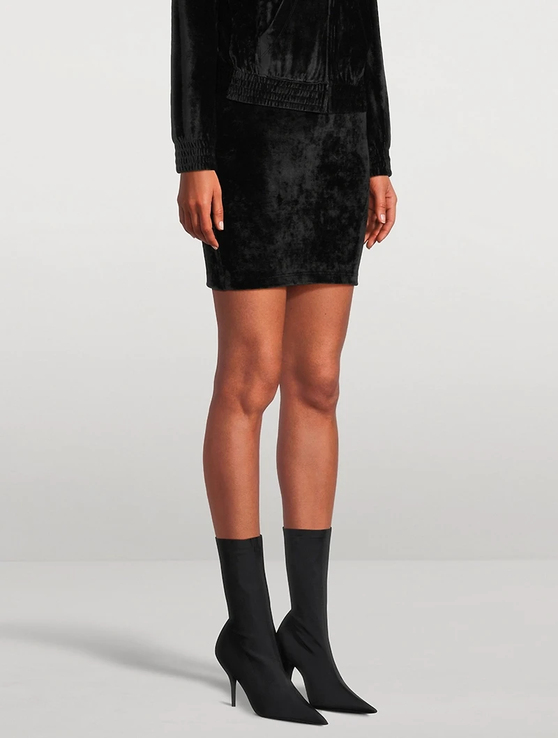 Velvet Mini Skirt