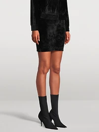 Velvet Mini Skirt