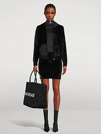 Crystal BB Paris Velvet Zip-Front Hoodie