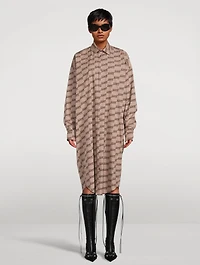 Poplin Shirt Dress BB Monogram Print