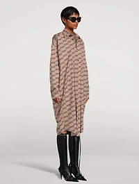 Poplin Shirt Dress BB Monogram Print