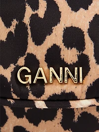 Mini Knot Crossbody Bag In Leopard Print