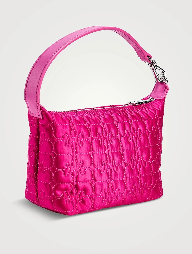 Small Quilted Satin Shoulder Bag