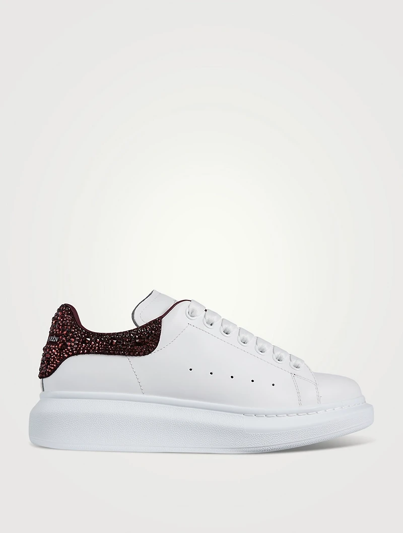 Oversized Embellished Leather Sneakers