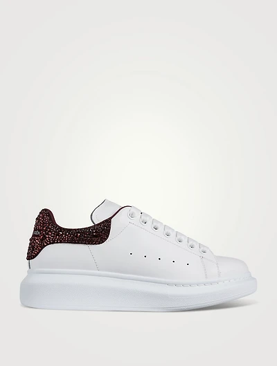 Oversized Embellished Leather Sneakers