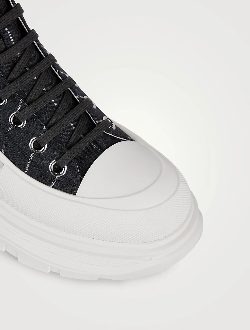 Tread Slick Canvas Boots Broken Stripe Print