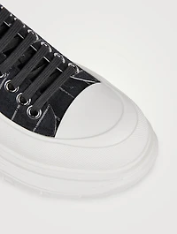 Tread Slick Canvas Sneakers Broken Stripe Print