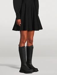 Tread Slick Zip Leather Knee-High Boots