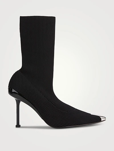 Slash Knit Sock Boots