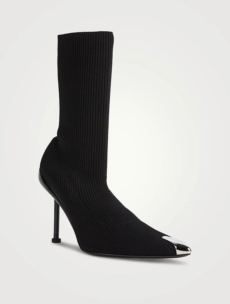 Slash Knit Sock Boots