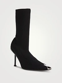 Slash Knit Sock Boots