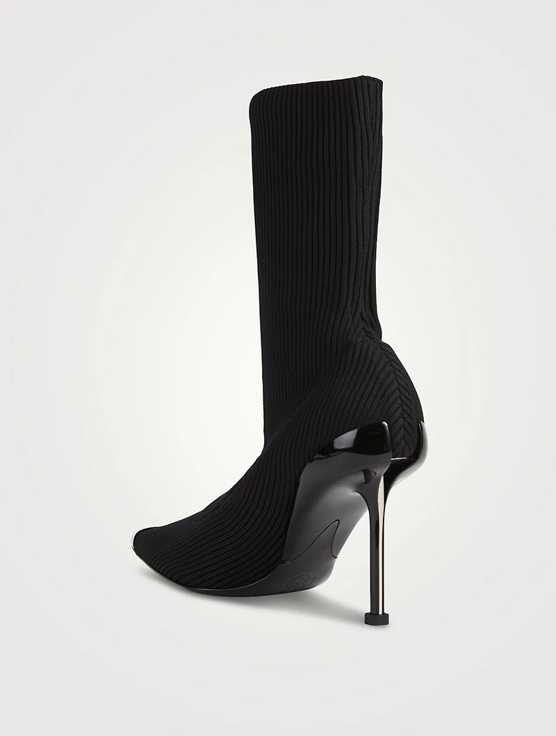 Slash Knit Sock Boots
