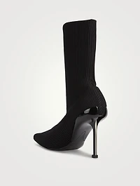 Slash Knit Sock Boots