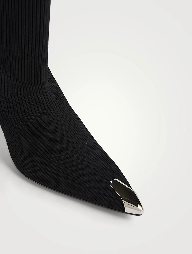 Slash Knit Sock Boots
