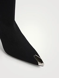 Slash Knit Sock Boots