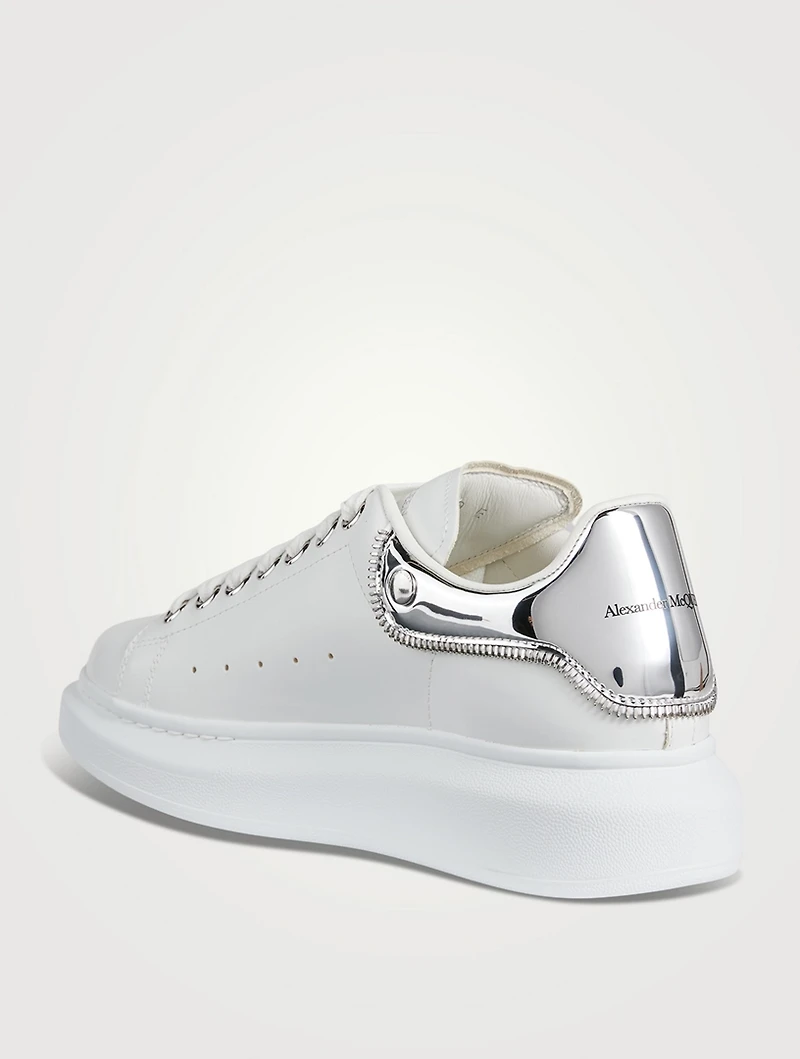 Oversized Mirror Leather Sneakers
