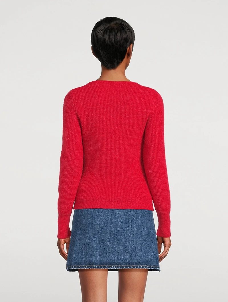 Pau Asymmetrical Rib-Knit Cardigan