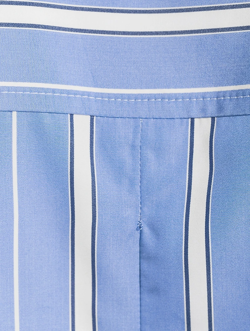 Plidao Cropped Shirt Stripe Print