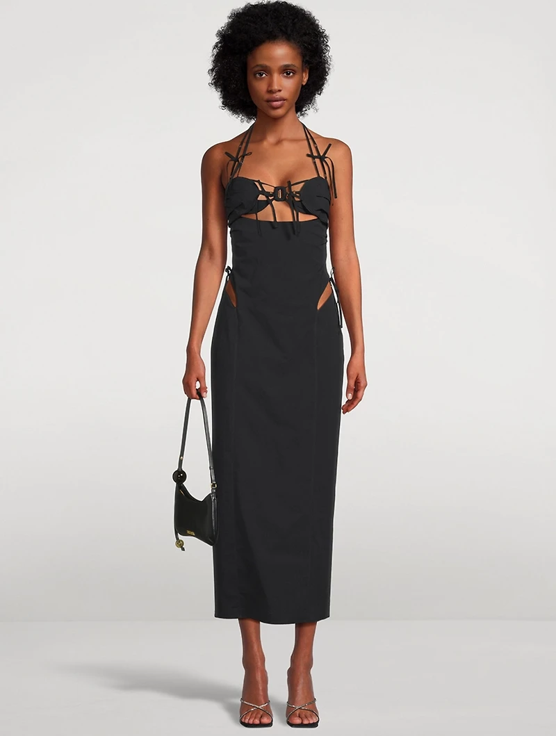 Ruban Cut-Out Midi Dress