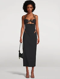 Ruban Cut-Out Midi Dress