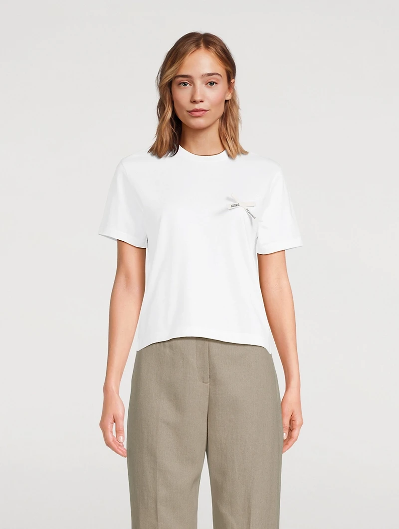 Noeud Bow-Embellished T-Shirt
