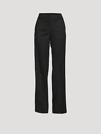 Ficelle Straight-Leg Wool Trousers
