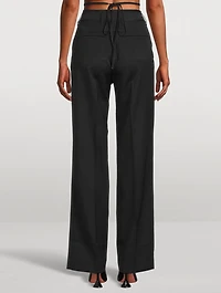 Ficelle Straight-Leg Wool Trousers