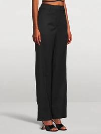 Ficelle Straight-Leg Wool Trousers