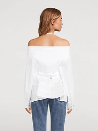 Peplo Off-The-Shoulder Bustle Shirt