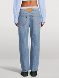 Straight-Leg Jeans With Layered Underwear