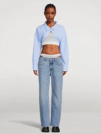 Straight-Leg Jeans With Layered Underwear