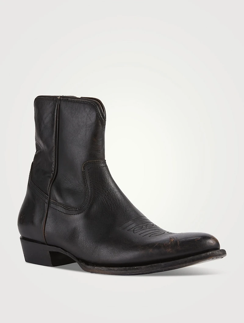 Austin Leather Boots With Zip