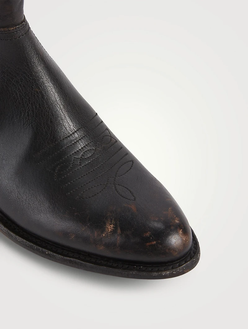 Austin Leather Boots With Zip