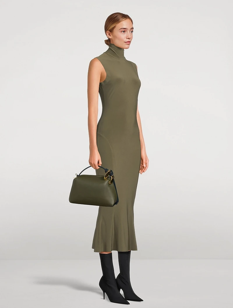 Turtleneck Fishtail Midi Dress