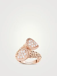 Serpent Bohème 18K Rose Gold Toi & Moi Ring With Diamonds