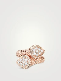 Serpent Bohème 18K Rose Gold Toi & Moi Ring With Diamonds