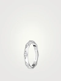 Facette Platinum Wedding Band With Diamonds
