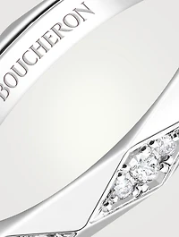 Facette Platinum Wedding Band With Diamonds