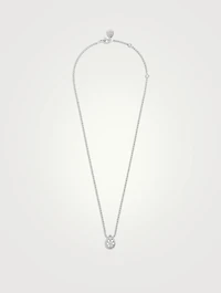 S Motif Serpent Bohème 18K White Gold Pendant Necklace With Diamonds
