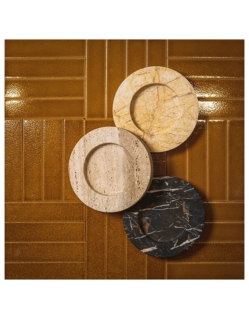 Lucas Ribbed Marble Catchall