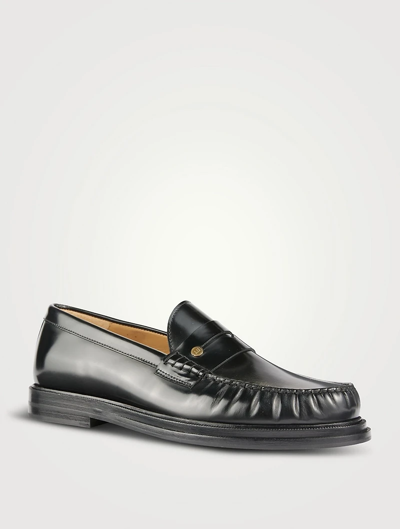 Rivet Leather Loafers
