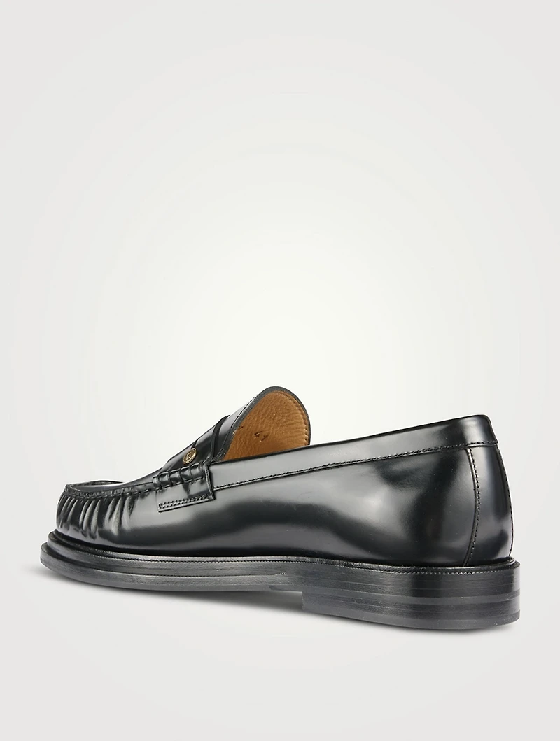 Rivet Leather Loafers