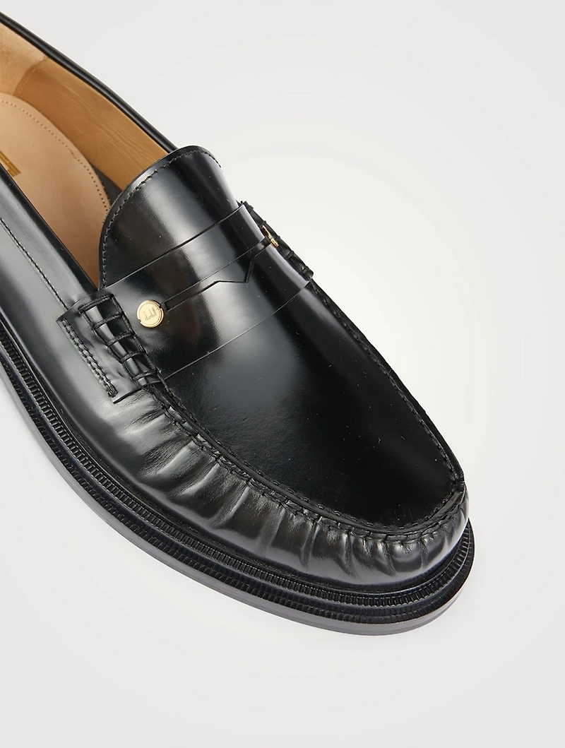 Rivet Leather Loafers